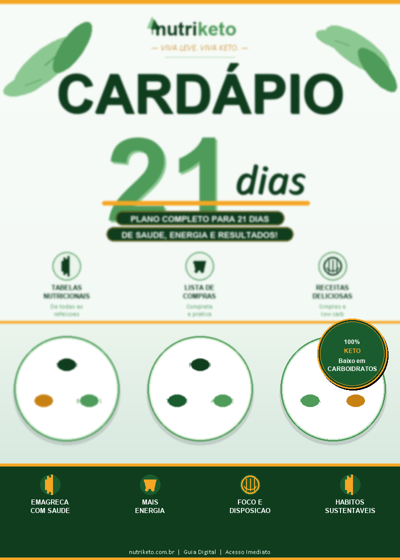 Cardápio Keto 21 Dias